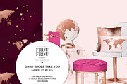 Pink Rose Gold Travel Paper Pack, a Background Graphic by Frou Fou Craft (Thumbnail 2 of 7)