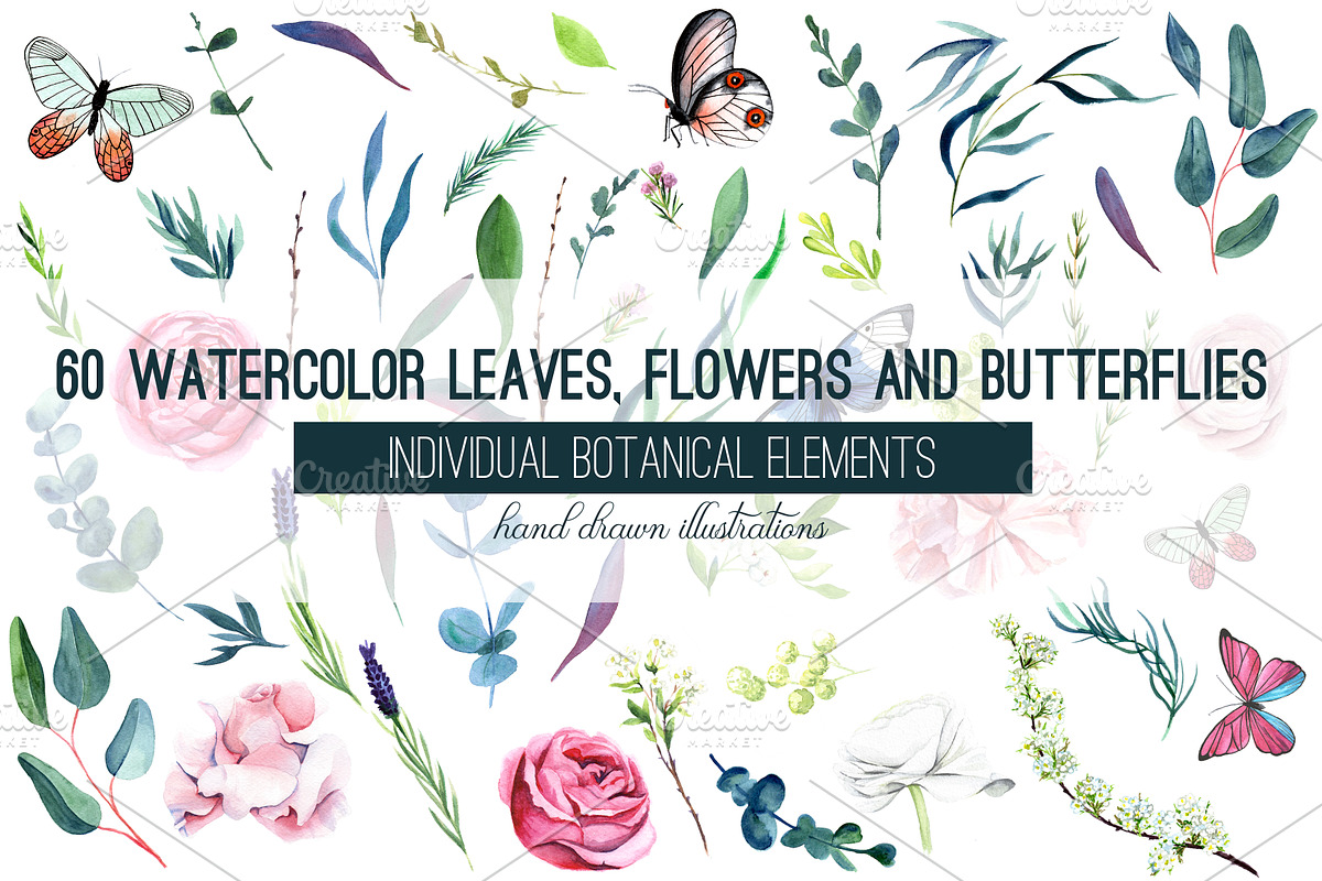 Watercolor Flowers, 10 Arrangements, a Decorative Illustration by JSolomatina (Photo 2 of 4)