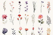 Wildflower Texture Clipart Bundle, a Decorative Illustration by BusyDaydesign (Thumbnail 2 of 8)