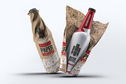 Beer Bottle Paper Wrapped 8 Mock-Up, a Product Mockup by Hubzway (Thumbnail 4 of 9)