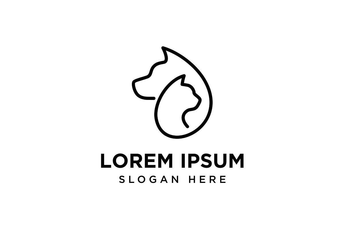 Dog and Cat Silhouette Logo