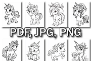 Enchanting Unicorn Coloring Book V2, an Animal Illustration by Design Zone (Thumbnail 5 of 7)