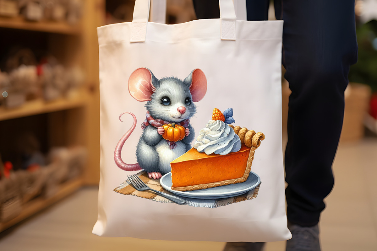 Watercolor Autumn Mouse Clipart, an Illustration by Rose Art (Photo 6 of 7)