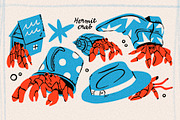 Hermit crab, an Animal Illustration by Twisted Tail (Thumbnail 3 of 5)