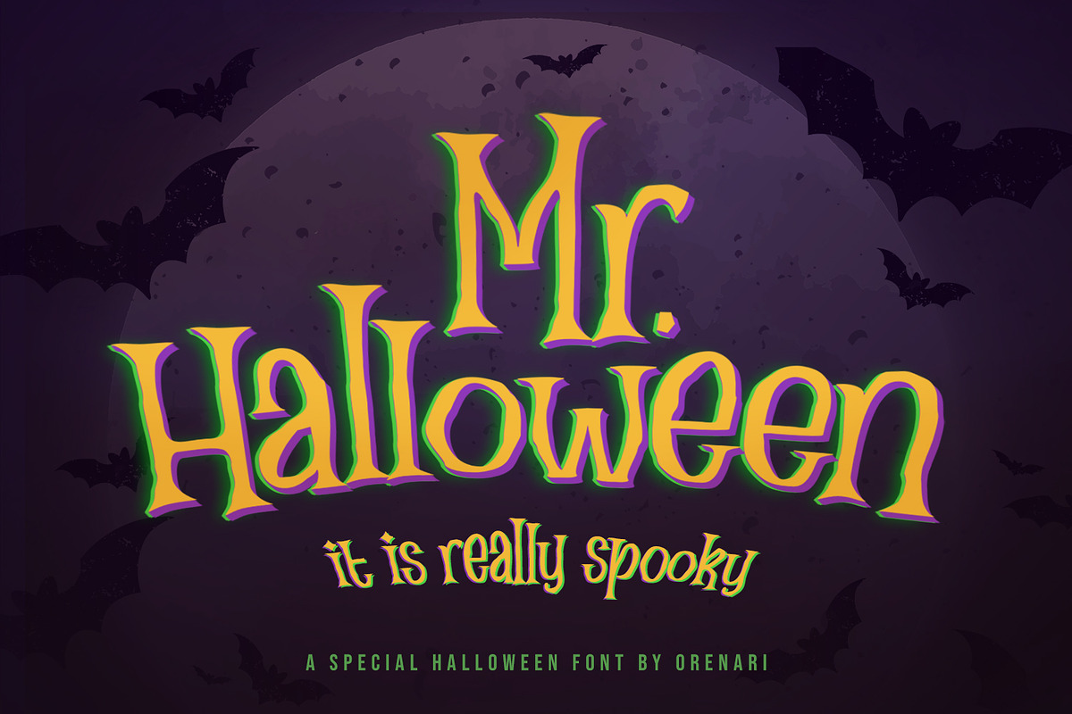 Mr. Halloween Font, a Blackletter Font by Orenari (Photo 1 of 11)