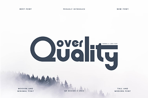 Over Quality Minimal & Premium Font, a Sans Serif Font by QR Design Studio