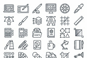 vector Bunles Designer Icon Set, an Outline Icon by adenpinkstore (Thumbnail 11 of 14)