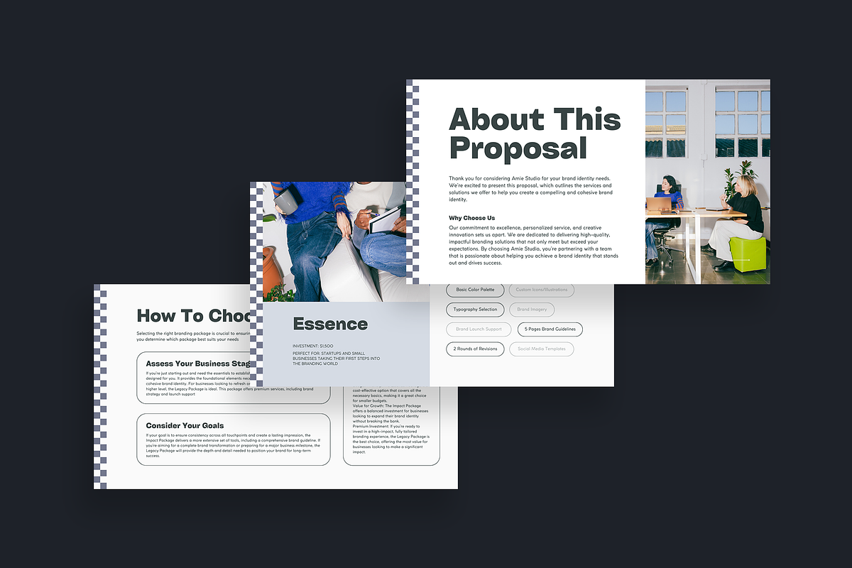 AMIE Client Project Proposal, a Branding & Logo Template by Aire Studio (Photo 4 of 8)
