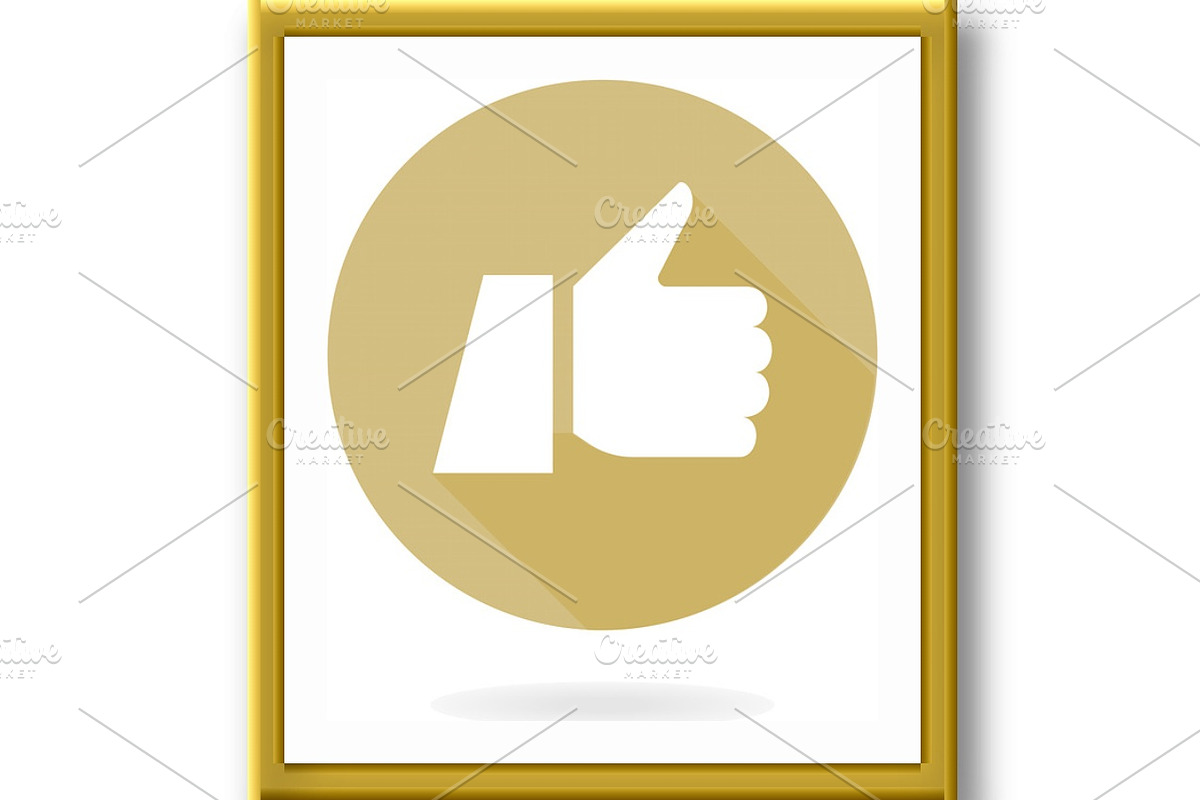 Modern Vector Flat Icon With Thumb, an Outline Icon by FineArtStudio (Photo 2 of 3)