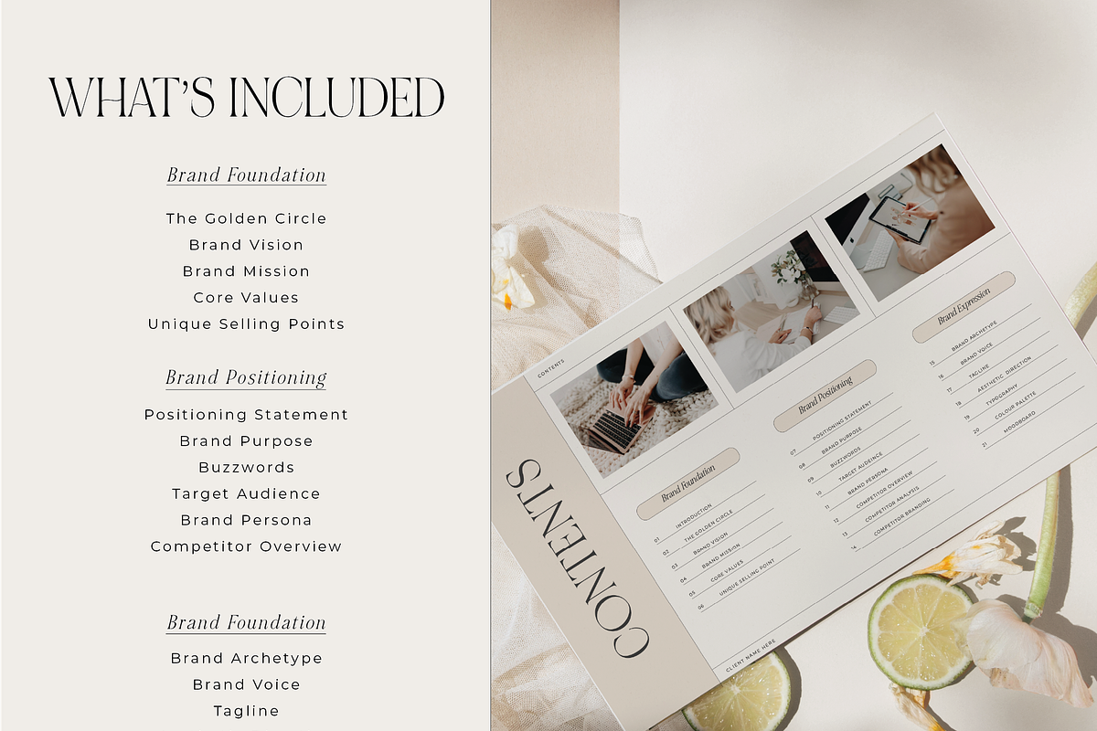 STUNNING Brand Strategy Template, a Presentation Template by Sunday Lane Studio (Photo 6 of 8)