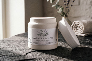 Ceramic Candle Jar Mockup, a Household Mockup by Designer Dude