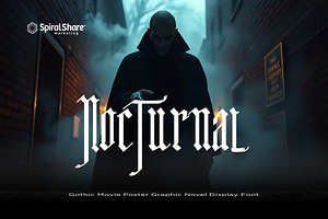 Nocturnal - Gothic Font, a Blackletter Font by SpiralShare Digital