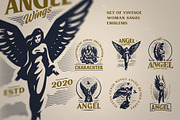 A set of vintage emblems, an Illustration by Masterlevsha (Thumbnail 1 of 2)