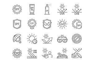 SPF sunscreen, sun ultraviolet, a Technology Illustration by Vector Tradition