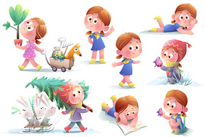 Little Girl Character For Children, an Education Illustration by Popmarleo Shop