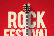 Rock Festival Fyler With Guitar, a Flyer Template by Black White Mouse Design (Thumbnail 2 of 2)