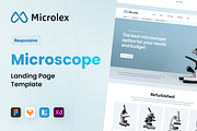 Microlex - Microscope Website UI Kit, an UI Kit Template by Agensip Design Agency (Thumbnail 1 of 10)
