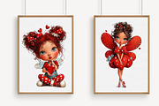Whimsical Valentines Fairy Clipart, an Illustration by Libby Wishes (Thumbnail 7 of 8)