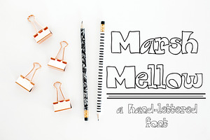 MARSH MELLOW Hand Lettered Font