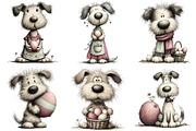 Whimsical Easter Dogs Clipart, an Illustration by DreamPrint404 (Thumbnail 6 of 7)