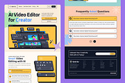 Video Editor Web Landing Page, a Landing Page Template by UICreative (Thumbnail 4 of 4)