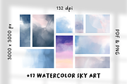 17+ Watercolor Sky Art Backgrounds, a Background Graphic by The Journey Atelier (Thumbnail 1 of 12)