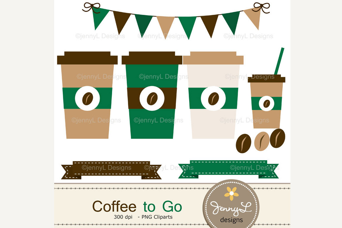 Coffee Digital Paper, a Pattern Graphic by JennyL Designs (Photo 2 of 4)