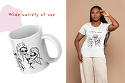 Whimsical bachelorette party clipart, a Decorative Illustration by Heartwarming Art (Thumbnail 6 of 14)