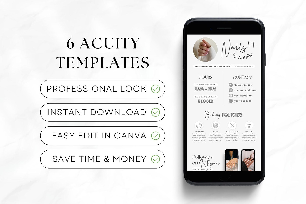 Nail Tech Acuity Scheduling • Canva, a Websites & App Template by OniriqveDesigns (Photo 2 of 8)
