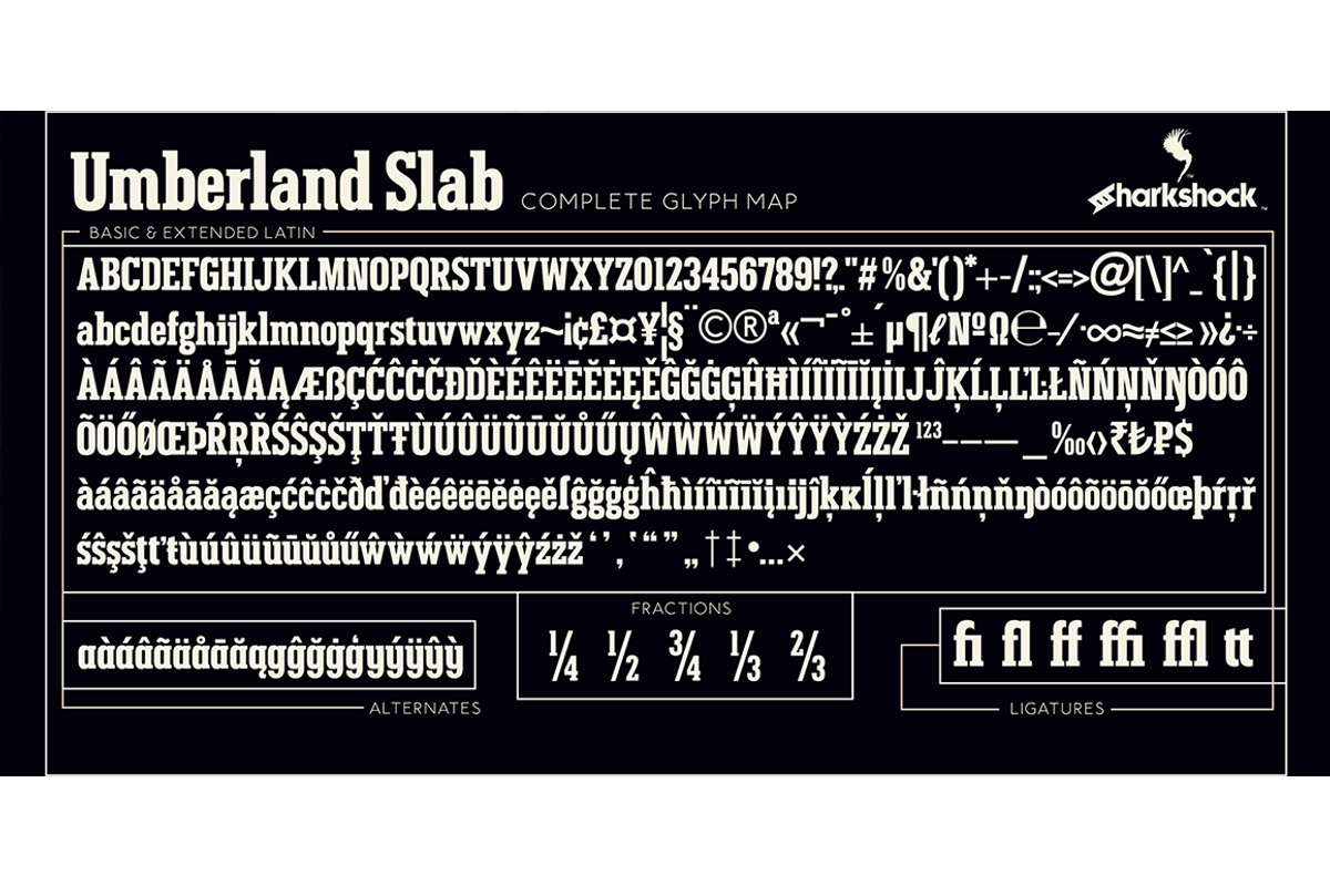 Umberland Slab, a Slab Serif Font by Sharkshock (Photo 2 of 7)