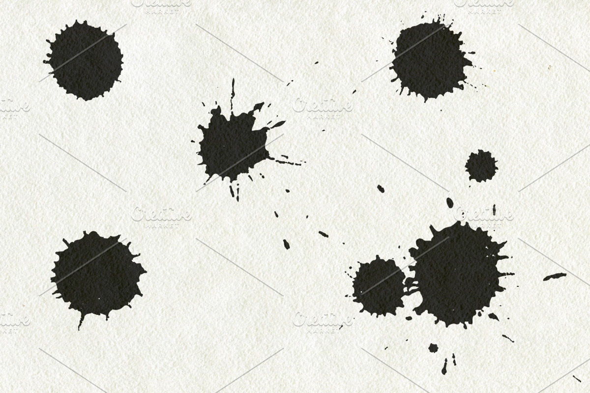 Vector set of 18 brush strokes preview 3