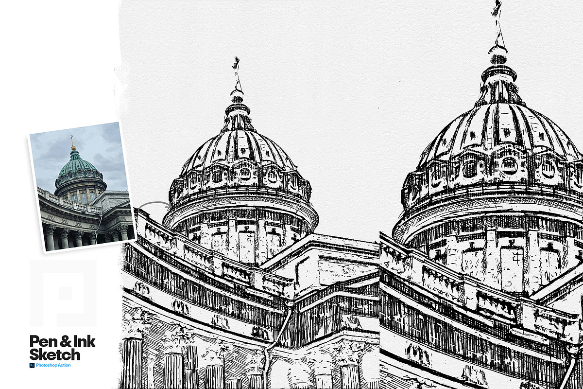 Pen and Ink Sketch Photoshop Action, an Action Add-On by Shovajit (Photo 16 of 17)