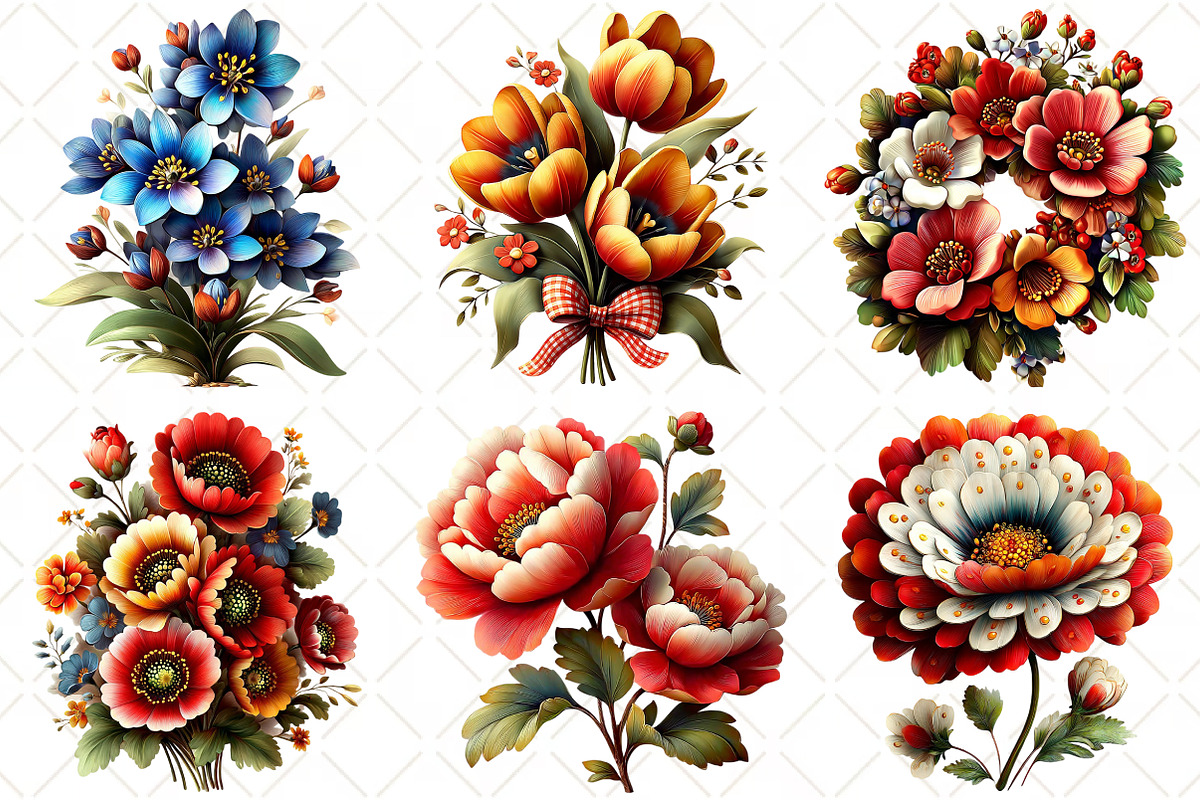 Watercolor Spring Floral Clipart, an Illustration by Black Bird Studio (Photo 4 of 5)