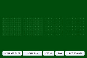 Green digital grid pattern set, an Illustration by SappiStudio