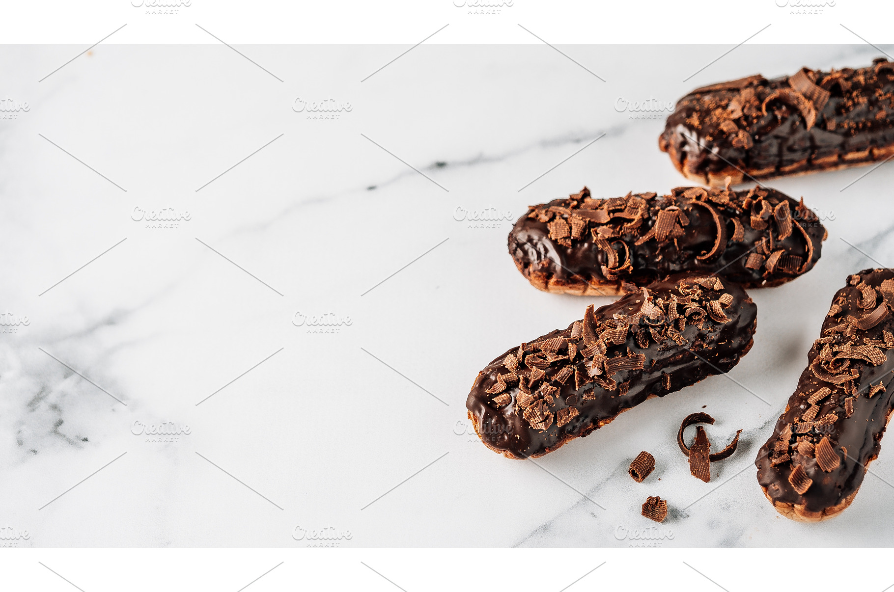Healthy chocolate eclairs, copy, a Food & Drink Photo by Fascinadora
