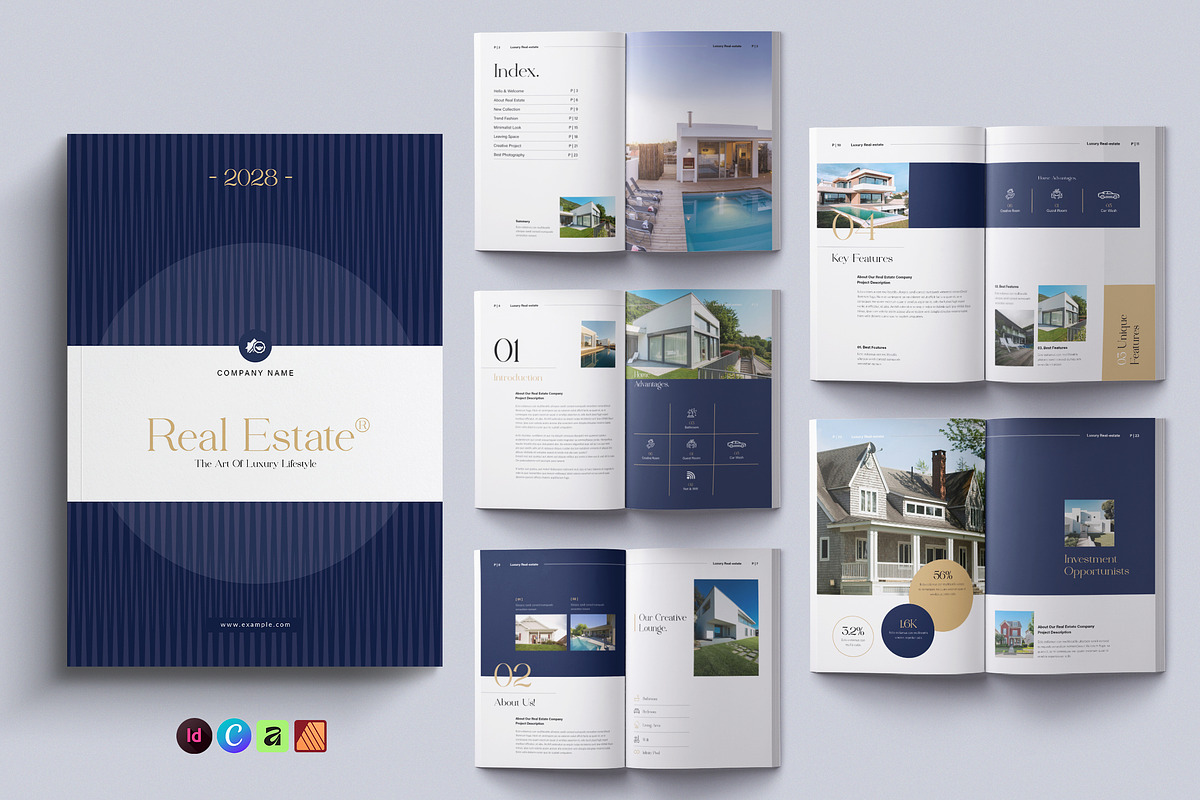 Luxury Real Estate Brochure Template, a Brochure Template by NorthPeak (Photo 1 of 12)