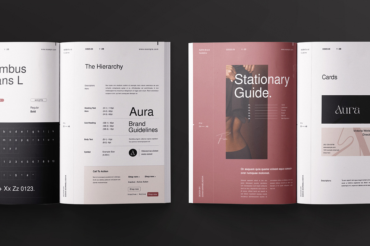 AURA | Brand Guidelines Template, a Brochure Template by ArtisanaAura (Photo 10 of 20)