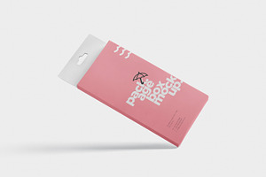 Package Box Mockup -Rectangle Hanger