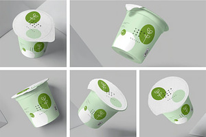Yogurt Cup Mockups, a Packaging Mockup by megostudi0