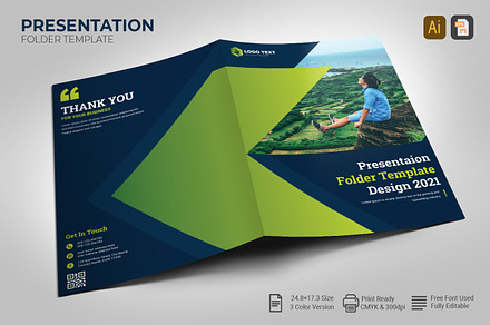 Presentation Folder Template Design, a Poster Template by zahidhossainalif