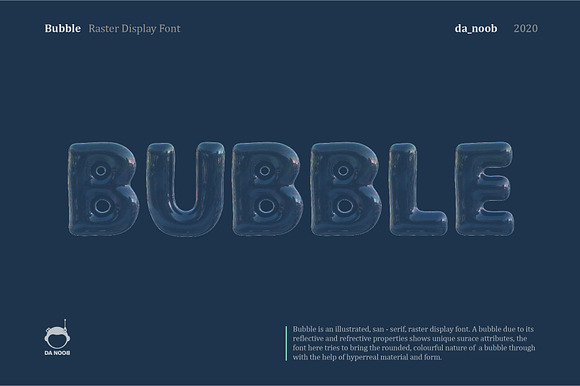 Bubble - Raster display font preview 4