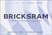 Bricksram - Modern Geometric Sans, a Sans Serif Font by Parker Creative (Thumbnail 1 of 6)