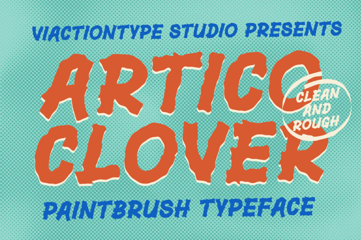 VT Artico Clover – Retro Brush Font, a Handwritten Font by ViactionType (Photo 1 of 12)
