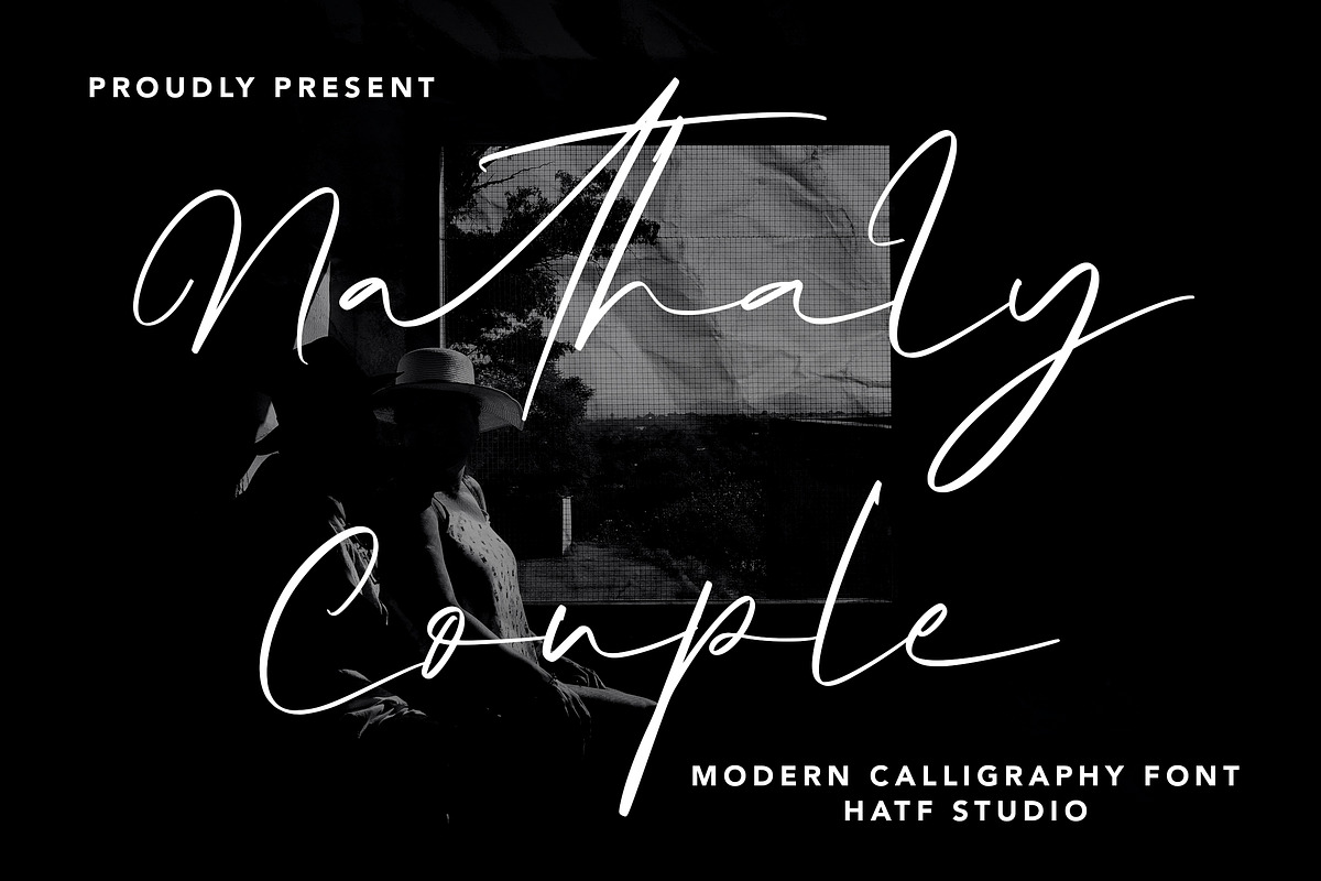 Nathaly Couple, a Handwritten Font by HATFSTUDIO (Photo 1 of 8)