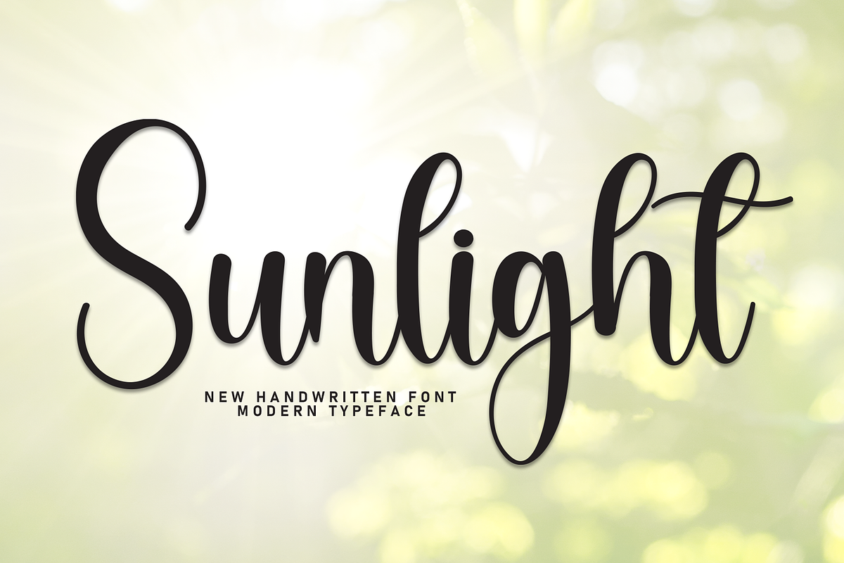 Sunlight | Script Font, a Handwritten Font by Scratchones (Photo 1 of 8)