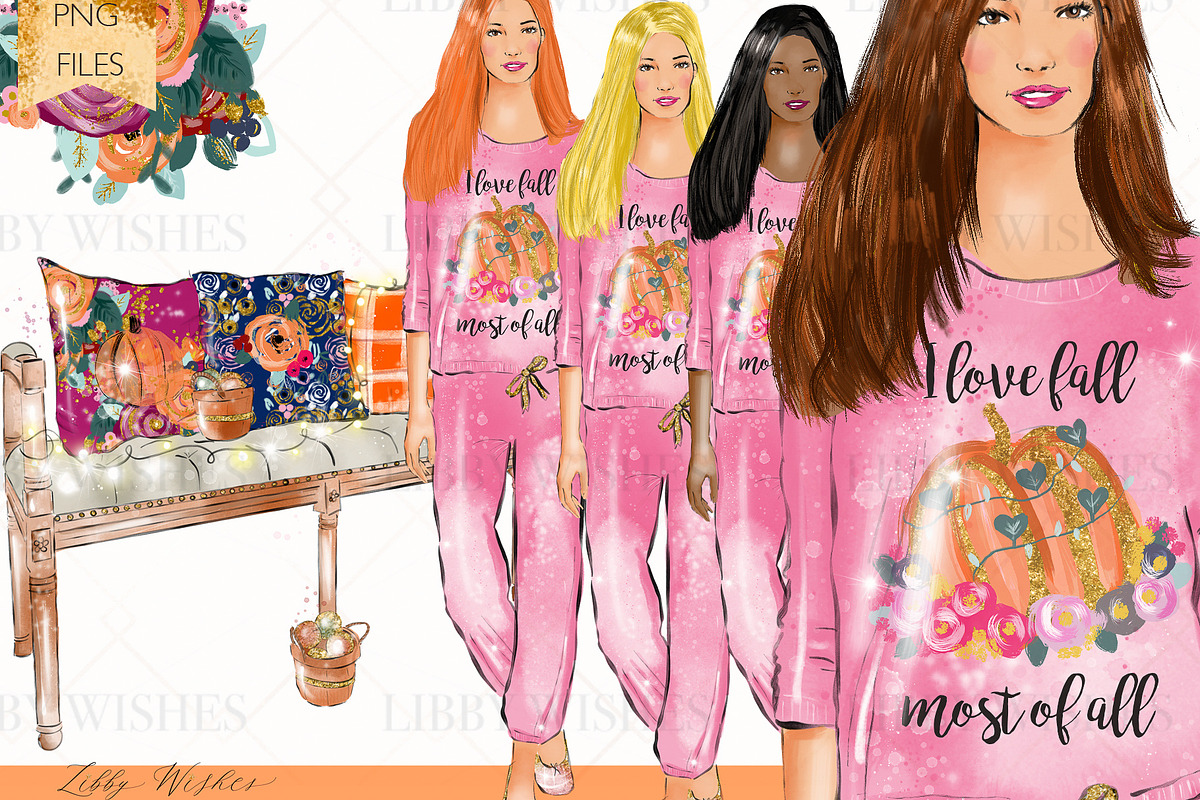 Cosy Fall Autumn Clipart, an Illustration by Libby Wishes (Photo 7 of 8)