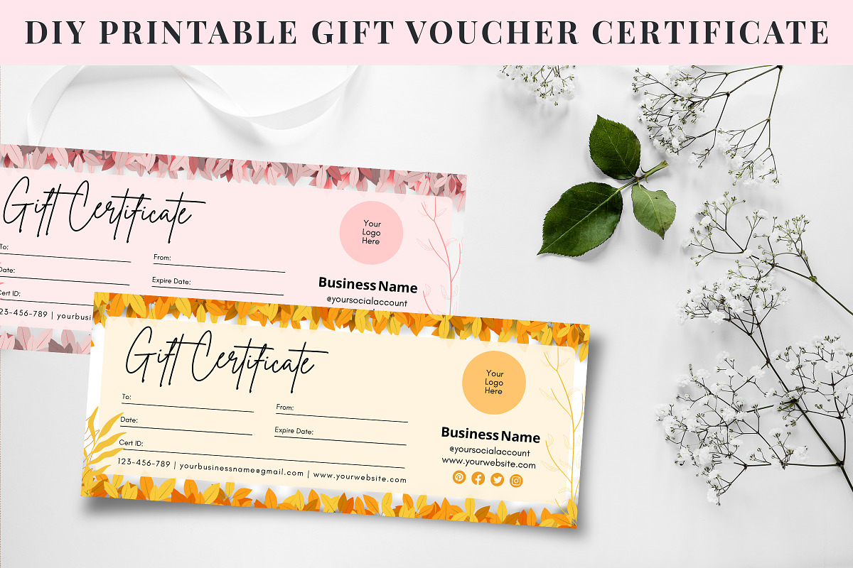 Printable Gift Voucher Certificate, a Templates & Theme by Snapybiz (Photo 3 of 10)
