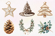 Neutral Christmas Clipart Bundle, an Illustration by Dream Creation (Thumbnail 6 of 7)