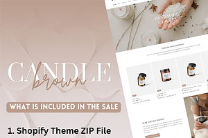 Brown Beige Candle Shopify Theme