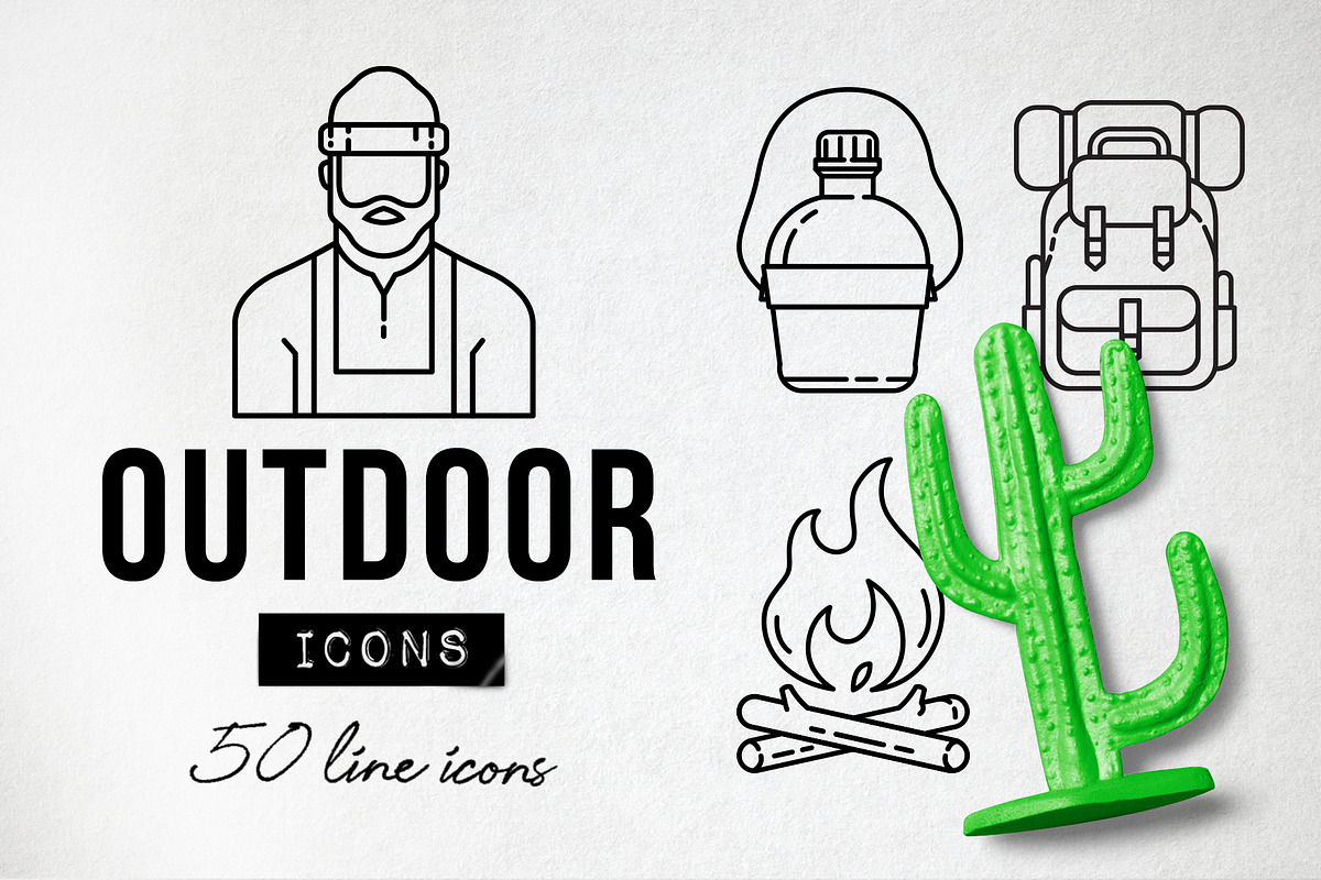 Adventure Outdoor Icons - Camping, an Outline Icon by Hatch Design Workshop (Photo 1 of 10)
